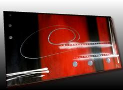 Tableau moderne Follow rouge